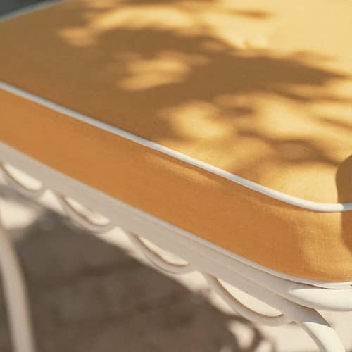Chaise empilable Al Fresco métal / Coussin inclus - BUSINESS & PLEASURE - Coussin Riviera Mimosa (jaune) - Acier, Mousse, Tissu outdoor Pleasuretex®
