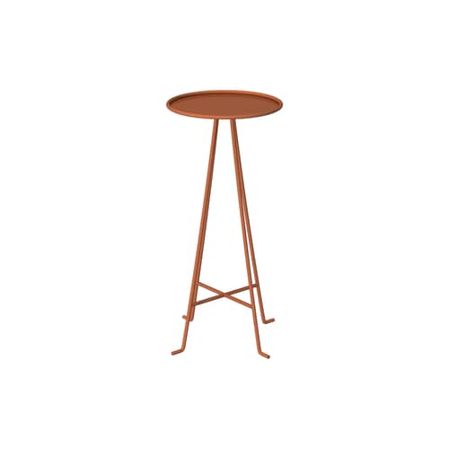 Guéridon Syros métal orange / Ø 30 x H 60 cm - Unopiu - Terracotta - Fer thermolaqué