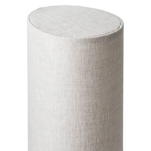 Lampada a stelo The Unbound LED tessuto beige / H 120 cm - Tessuto & marmo / Girevole - Gubi - Tela beige / Marmo grigio - Marmo, Tela