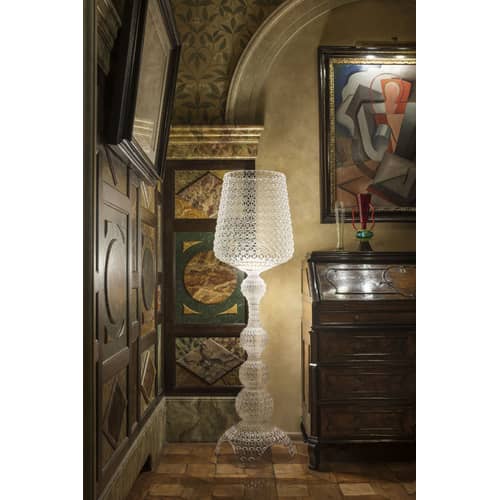 Lampadaire Kabuki Indoor plastique transparent / LED - Pour l\'intérieur - H 165 cm / Ferruccio Laviani, 2016 - Kartell - Cristal - Technopolymère thermoplastique