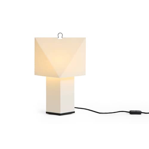 Lampe de table Aplat Small / Papier plié - Hay - Small / Blanc - Acier, Papier