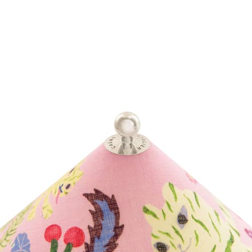 Lampe sans fil rechargeable Loulou LED tissu rose - CRÈME ATELIER - Jardin poudré - Lin, PLA recyclé