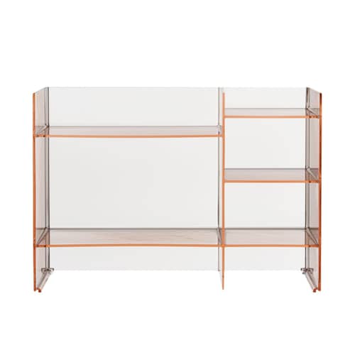 Meuble de rangement Sound-rack / L 75 x H 53 cm - Kartell - Rose nude - PMMA