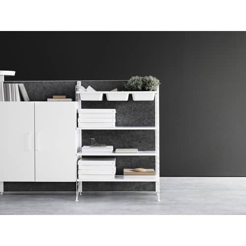 Montant de sol / à l\'unité - H 115 x P 30 cm - String Furniture - Blanc - Acier laqué