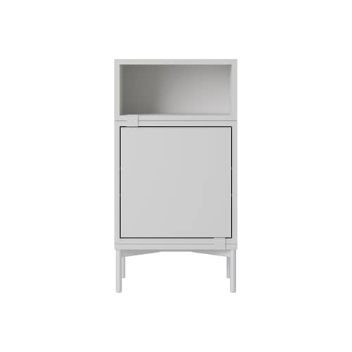 Nachttisch Stacked holz grau / Konfiguration 2 - Muuto - Grau - lackierter Stahl, mitteldichte bemalte Holzfaserplatte