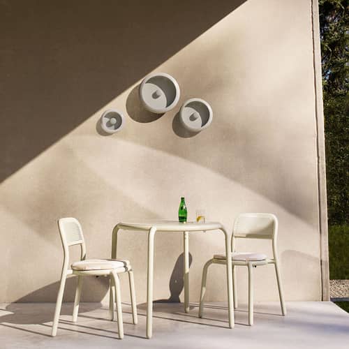 Oloha Trio Outdoor wall light metal grey / Wireless lamp - Set of 3 - Fatboy - Light grey - ABS, Silicone, Thermolacquered aluminium