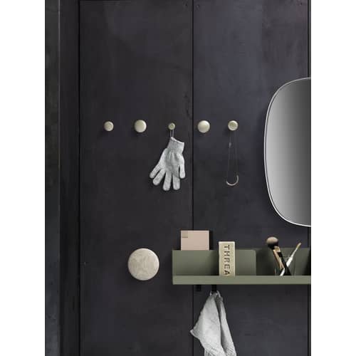 Patère The Dots Metal Small / Ø 2,7 cm - Muuto - Bleu clair - Acier