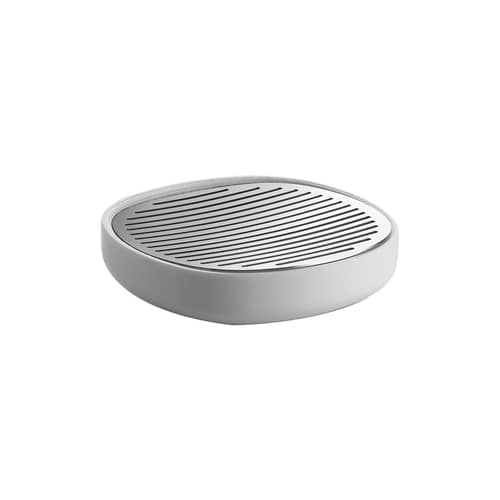 Porte-savon Birillo métal plastique blanc - Alessi - Blanc & Acier - Acier inoxydable, PMMA