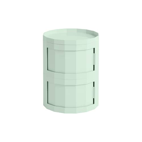 Rangement Facet Low / H 49 cm - 2 portes / Avec roulettes - Hay - Vert menthe - ABS recyclé