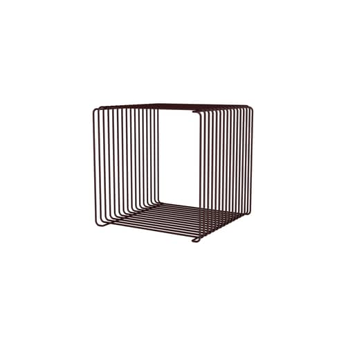 Regal Panton Wire Single Cube metall rot / 34.8 x H 34.8 x T 34.8 cm - Verner Panton, 1971 - MONTANA - Rot Rot Schwarz - Lackierter Edelstahldraht