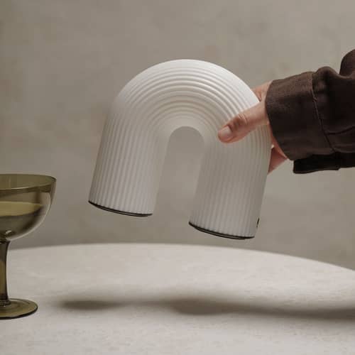 Schnurlosleuchte Vuelta LED plastikmaterial weiß / B 16.5 x H 15.5 cm - Ferm Living - Weiß - Polyäthylen