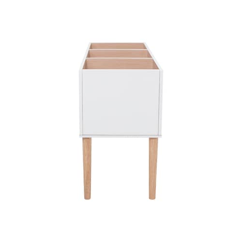 Salam Storage wood white / Bookcase - 90 x 30 cm x H 50 cm - Bloomingville - H 90 cm / White & Wood - MDF, Pine