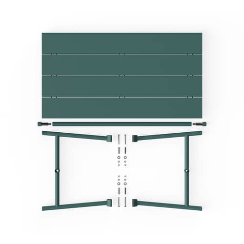 Table rectangulaire Fred\'s métal vert / 170 x 90 cm - 6 personnes - Fatboy - Sauge foncé - Aluminium