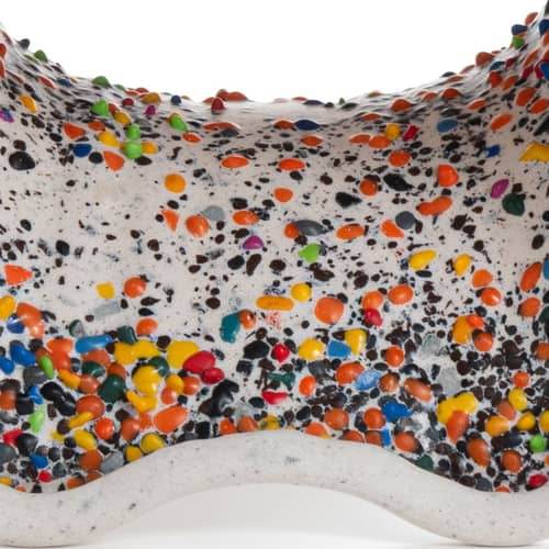 Tavolino In-Side materiale plastico bianco / 59,3 x 50,6 x H 41,5 cm - Magis - Interno bianco / multicolore - Polietilene
