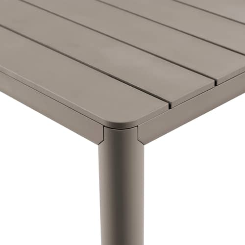 Tavolo con prolunga Tevere corian beige / 147-211 x 90 cm - NARDI - Talpa - alluminio verniciato, Resina in fibra di vetro
