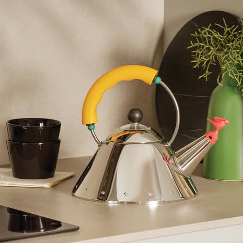 Alessi 9093 - Oisillon Mini Kettle - yellow red | Made In Design UK