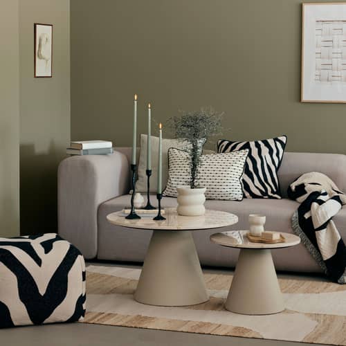 Decke Herbert textil schwarz / 130 x 180 cm - BROSTE COPENHAGEN - Schwarz - Baumwolle
