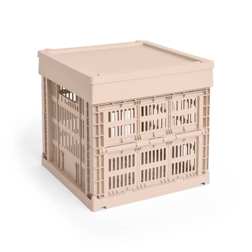 Deckel  plastikmaterial rosa / Für Korb Colour Crate Medium Medium Square & Cube 30 x 30 cm - Hay - Puderpink - Recyceltes Polypropylen