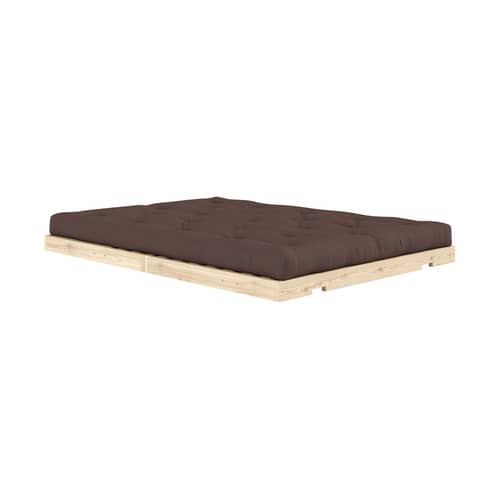 Divano convertibile Flip legno marrone / L 145 cm - 3 posizioni - KARUP DESIGN - Marrone 715 / Pino - Espanso, Fibre riciclate miste, Pino massello certificato FSC, Tessuto