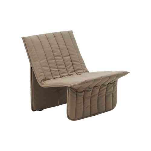 Gepolsterter Sessel Limit OUTDOOR textil braun / Neuauflage 1974 - Normann Copenhagen - Taupe -  Ouate, Outdoor-Stoff, Stahl