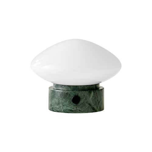 Lampe sans fil rechargeable Mist AP21 marbre vert - &tradition - Vert Guatemala - Marbre, Verre soufflé bouche