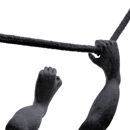 Monkey OUTDOOR - Swing Outdoor lamp plastic material black / L 60 cm - Seletti - Swing - Resin