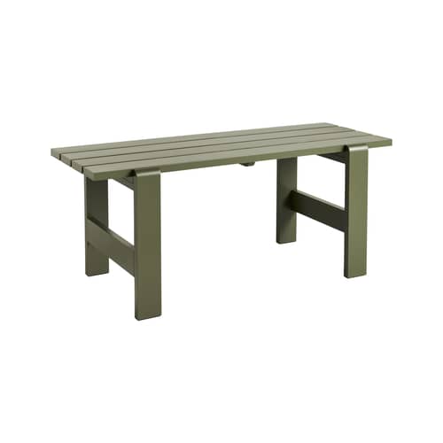 rechteckiger Tisch Weekday holz grün / 180 x 66 cm - Holz - Hay - Olivgrün - FSC-zertifiziertes Massivholz Kiefer