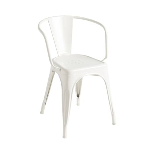 Stapelbarer Sessel A56 Indoor metall weiß / Stahl - Für den Innenbereich / Neuauflage 1956 - Tolix - Reines Weiß - Stahl