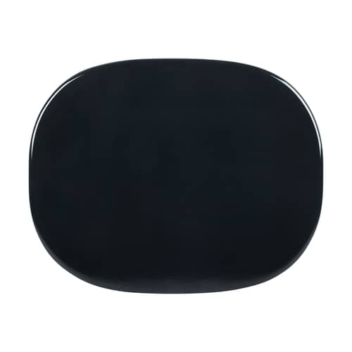 Table basse Carmel Large / 87,5 x 70 x H 25 cm - Gubi - Noir Midnight - Acier, Grès émaillé