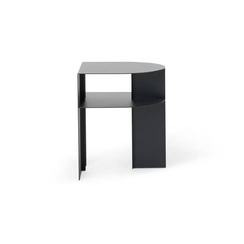 Tavolino d\'appoggio Rand metallo nero / 40 x 40 x H 48,4 cm - NEW WORKS - Nero - Acciaio