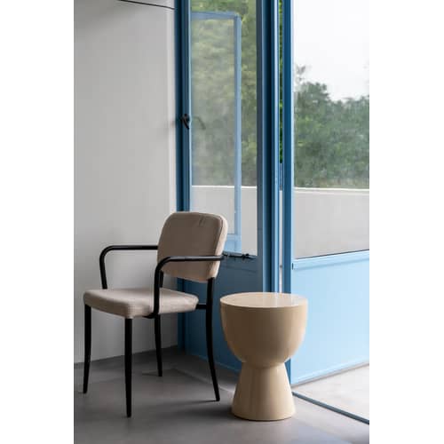 Hocker Tip Tap plastikmaterial beige / Kunststoff lackiert - POLSPOTTEN - Beige - lackiertes Polyester