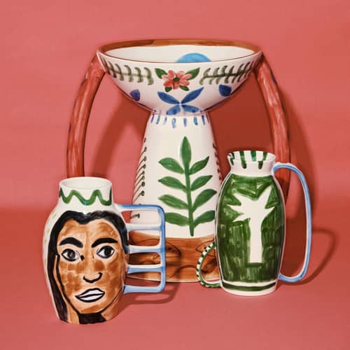 Vase Charapita céramique multicolore / Ø 43 x H 41 cm - Serax - Multicolore - Grès émaillé
