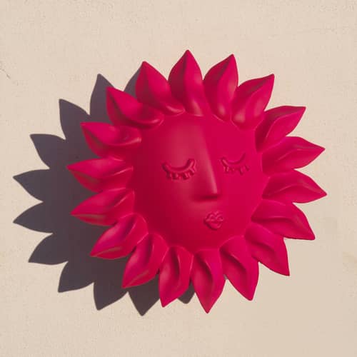Wanddekoration Magna Graecia - Sole keramik rosa - Seletti - Bougainvillea-Rosa - Terrakotta