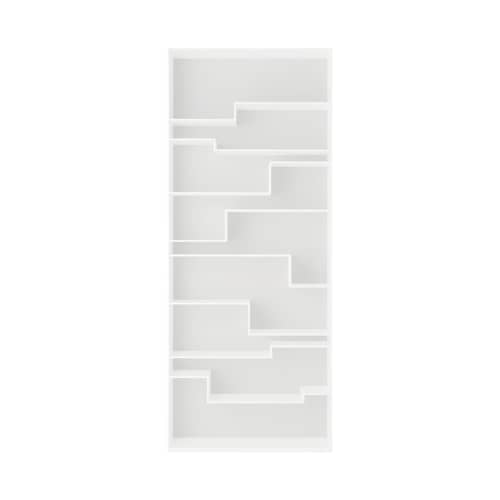 Bibliothèque Melody bois blanc / L 88 x H 217 cm - MDF Italia - Blanc mat - MDF laqué