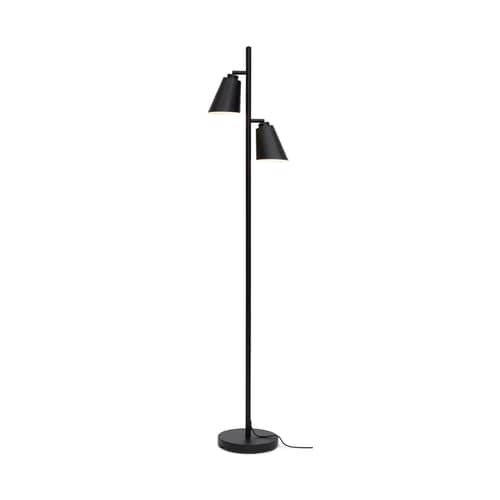 Bremen Floor lamp metal black / 2 adjustable spotlights - H 162 cm - It\'s about Romi - Black - Steel