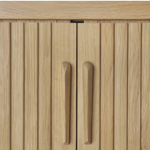 Buffet Roller Max bois naturel / l 224 x H 80 cm - Ethnicraft - L 224 cm - Chêne massif huilé, Métal
