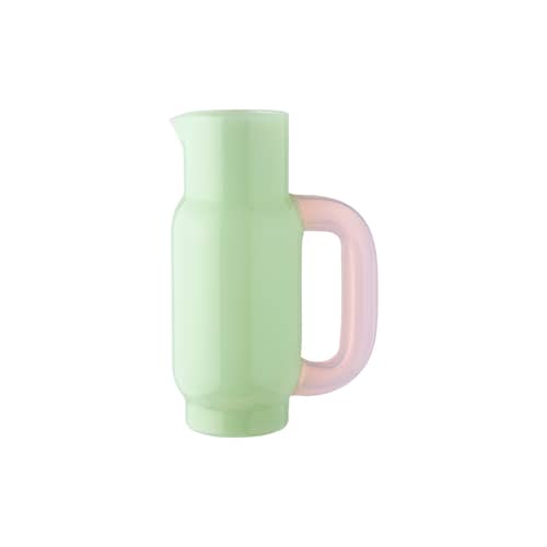 Carafe  verre vert / 1,2 litre - STUDIO ABOUT - Jade laiteux / Rose laiteux - Verre borosilicaté