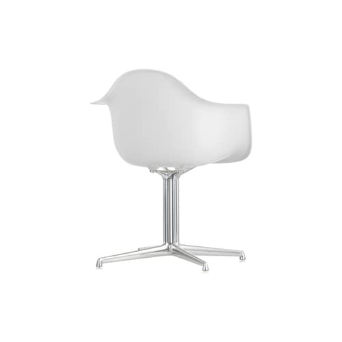 Fauteuil RE DAL - Eames Plastic Armchair blanc / (1950) - Pied La Fonda / Recyclé - Vitra - Blanc coton / Pied poli - Aluminium injecté, Polypropylène recyclé post-consommation