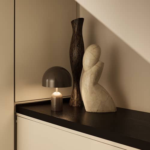 Lampada senza fili ricaricabile Bell LED materiale plastico marrone - Tom Dixon - Talpa - ABS