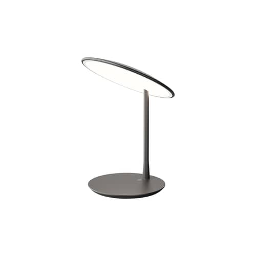 Lampe de table Disc LED métal noir / Orientable - NINE - Noir - Acier, Aluminium