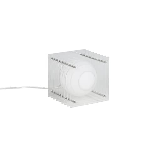 Lampe de table Lop Small Square / Lauréat Archiproducts Design Award - BANG - Transparent - Acrylique, Inox, Verre