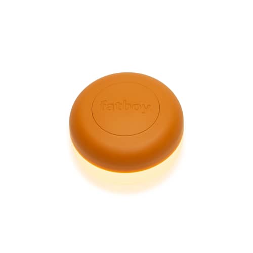 Applique d\'extérieur Oloha Medium / Lampe sans fil - Ø 30 cm - Fatboy - Orange lumineux - ABS, Aluminium thermolaqué, Silicone