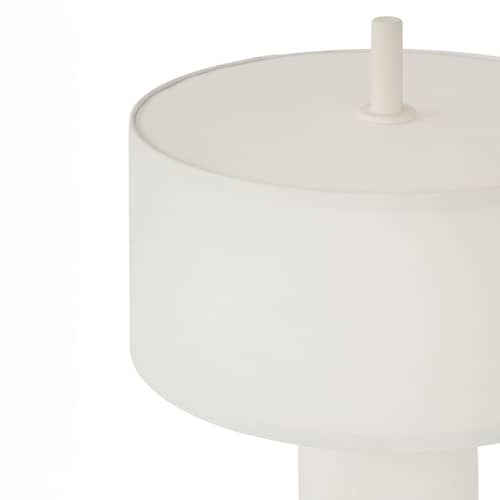 Lampe sans fil rechargeable Margin LED / H 32,5 cm - NEW WORKS - Lin blanc - Acier, Lin