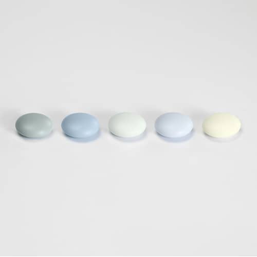 Dots Magnet plastic material multicoloured / Set of 5 - Vitra - Light blue tones - Polypropylene