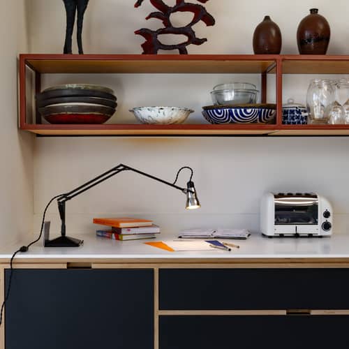 Tischleuchte Original 315 metall silber / Ausgabe Navigation – Neuauflage 1940 - Anglepoise - Poliertes Aluminium & Schwarz mattiert - Aluminium, Gusseisen, Stahl