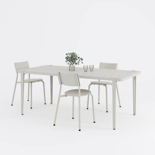 Pied avec fixation étau OUTDOOR / H 75 cm - Pour créer table d\'extérieur - TIPTOE - Gris craie - Acier thermolaqué