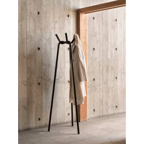 Portemanteau sur pied Knit / H 161 cm - Hay - Blanc - Acier laqué