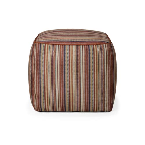 Pouf per esterno Zahara Outdoor tessuto arancione - Ethnicraft - Terracotta - Espanso, Tessuto in polipropilene