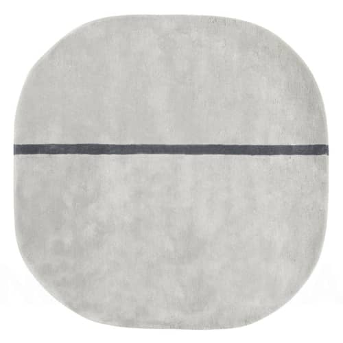 Tapis Oona  gris - 140 x 140 cm - Normann Copenhagen - Gris-taupe - Laine