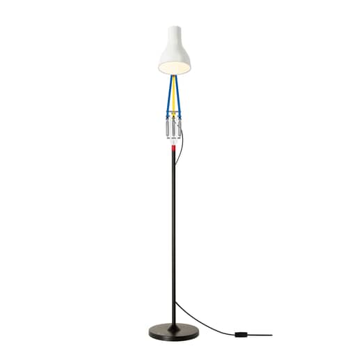 Stehleuchte Type 75 metall bunt / By Paul Smith - Ausgabe Nr. 3 - Anglepoise - n°3 / Weiß, Rot, Gelb, Blau - Aluminium